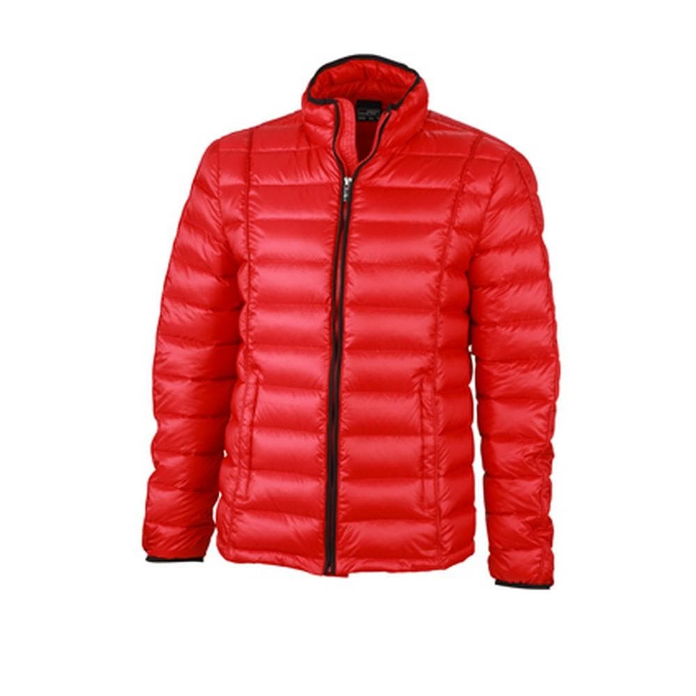 James and Nicholson Mens Contrast Quilted Down Jacket