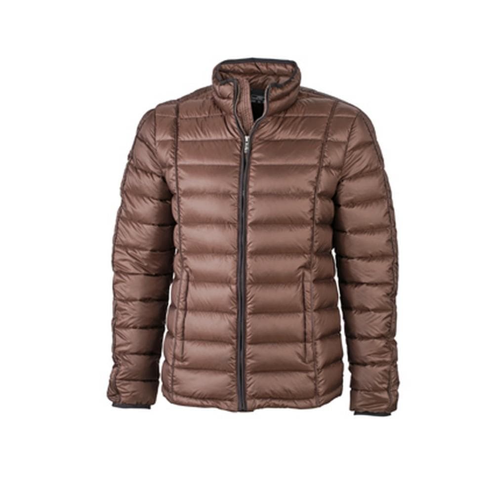 James and Nicholson Mens Contrast Quilted Down Jacket