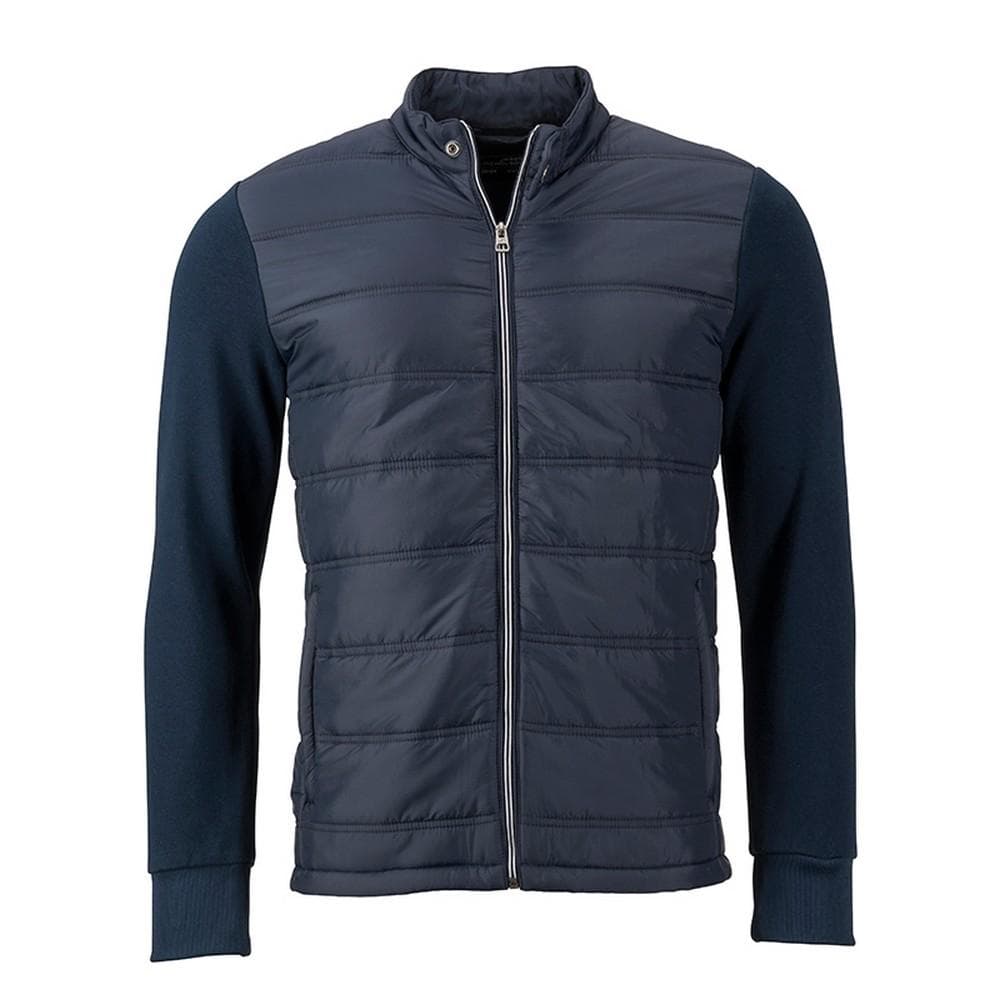 James and Nicholson Mens Hybrid Sweat Jacket