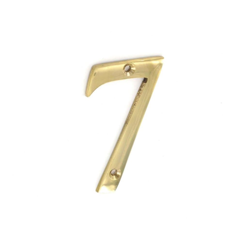 Securit Brass Numeral No 7