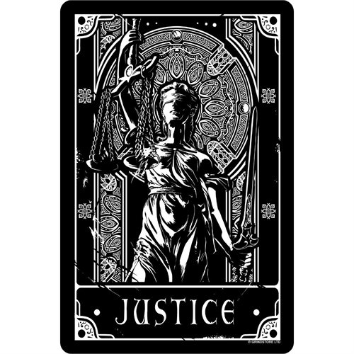 Bild av Deadly Tarot Justice Tin Sign