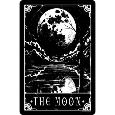Deadly Tarot Månen Tin Sign