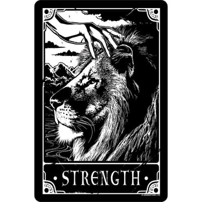 Deadly Tarot Skylt av tenn för styrka