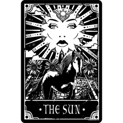 Deadly Tarot Solens plåtskylt