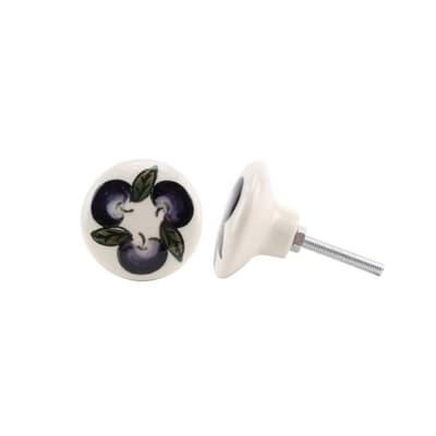 CGB Giftware Purple Grape Ceramic Drawer Handle