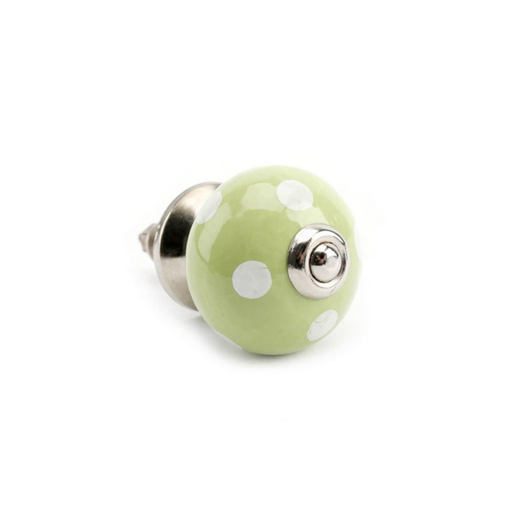 CGB Giftware Green/White Polka Drawer Handle