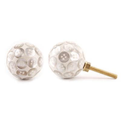 CGB Giftware White Button Drawer Handle