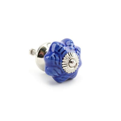 CGB Giftware Dark Blue Wash Ceramic Drawer Handle