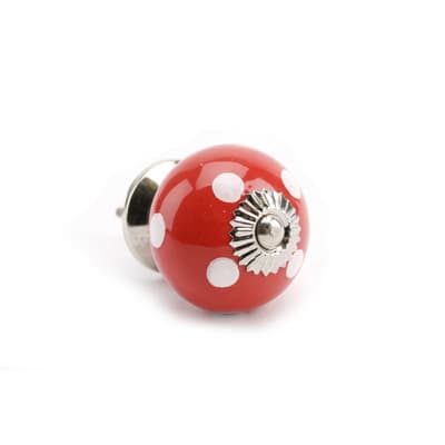 CGB Giftware Red/White Polka Drawer Handle