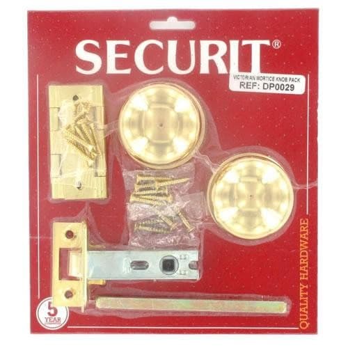 Securit Victorian Mortice Knob Set