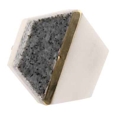 CGB Giftware Stone White Ceramic Drawer Pull