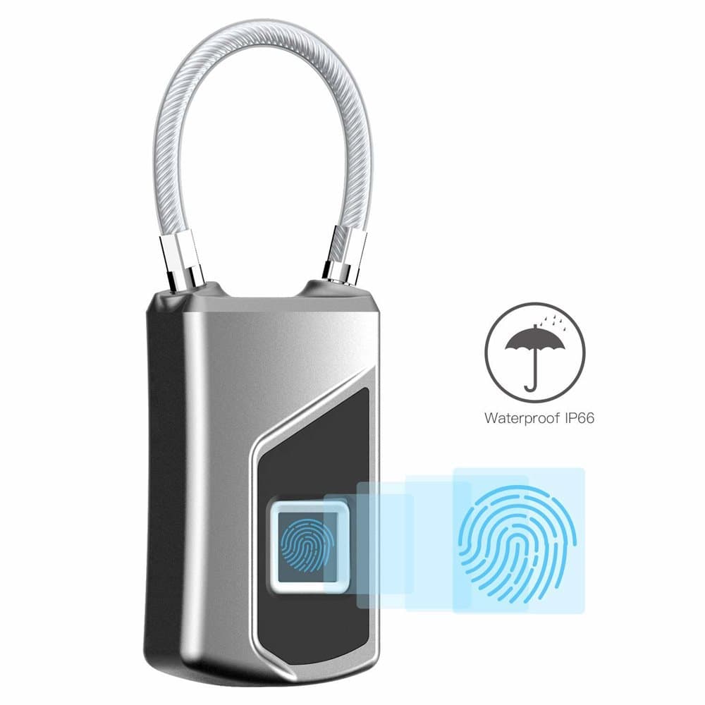 Keyless fingerprint vattentåligt hänglås för fingeravtryck