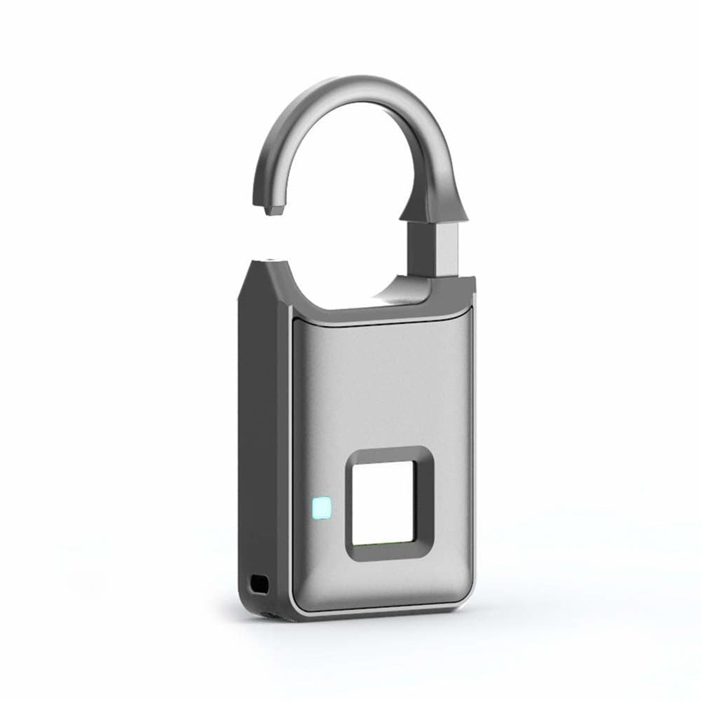 Keyless fingerprint hänglås med fingeravtryck - USB - svart