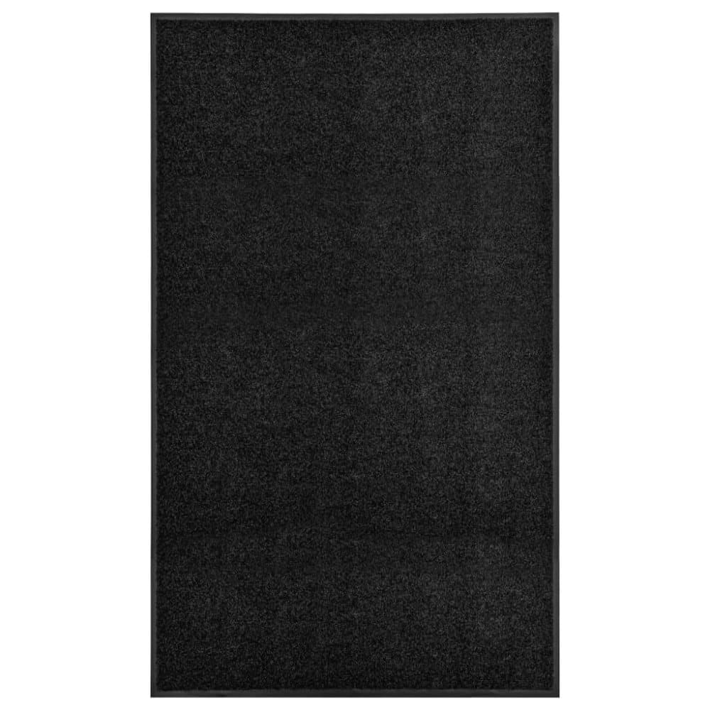 vidaXL Dørmatte vaskbar svart 90x150 cm