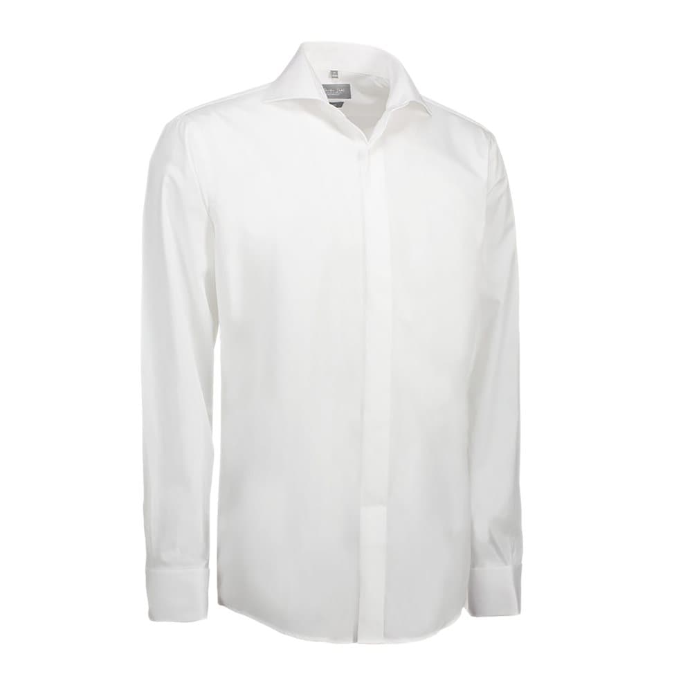 ID Poplin Tuxedo-skjorta för herrar Modern Fit