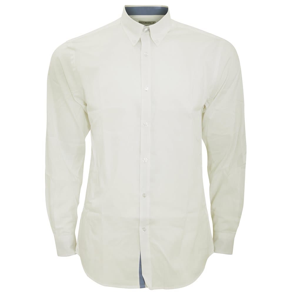Kustom Kit Mens Contrast Premium Oxford Shirt