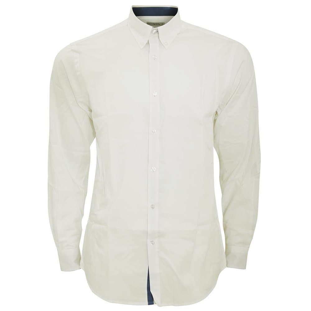 Kustom Kit Mens Contrast Premium Oxford Shirt