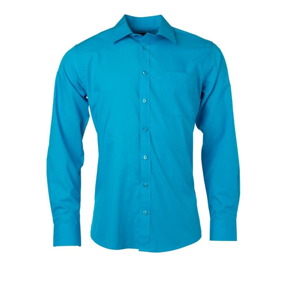 James and Nicholson Mens Longsleeve Poplin Shirt