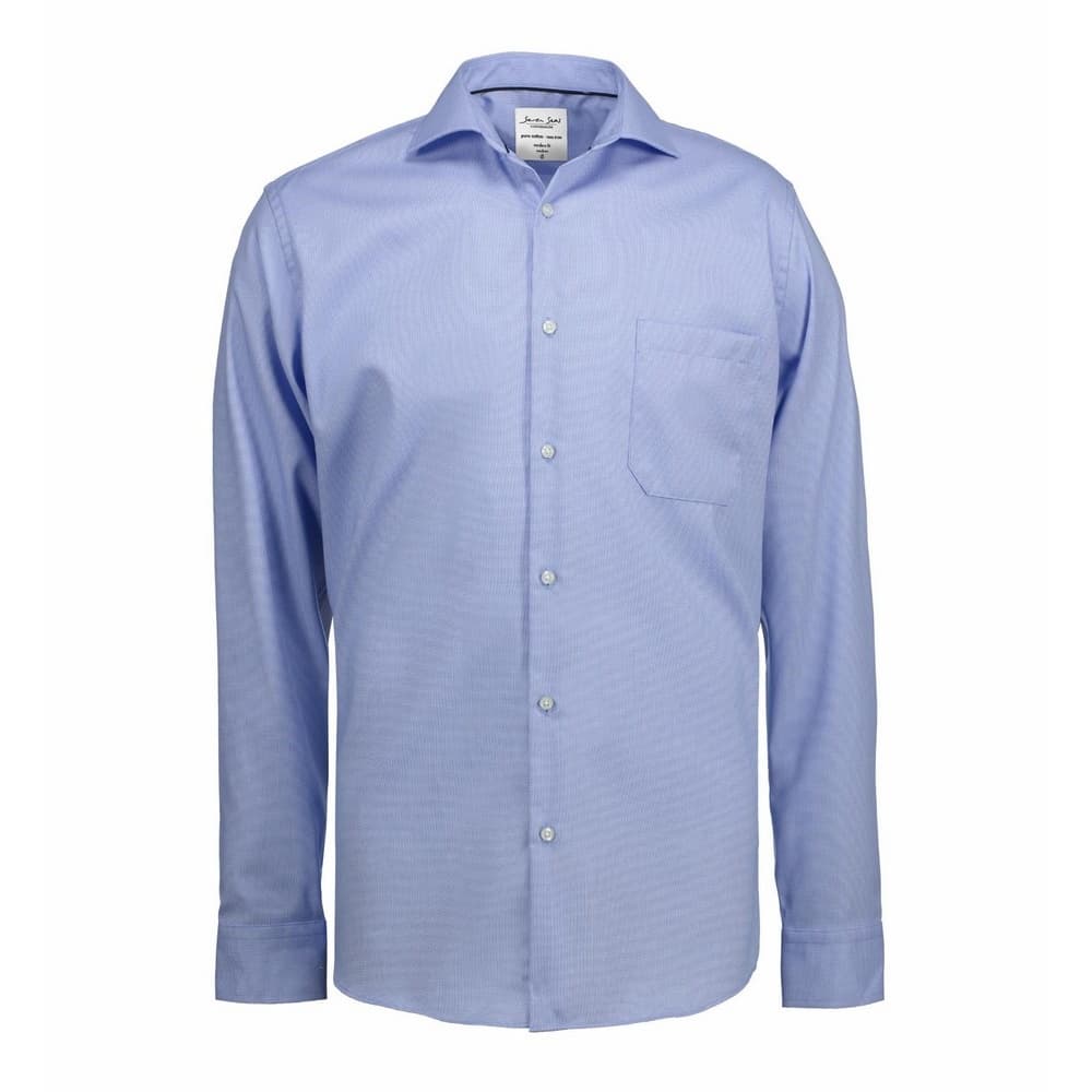 ID Mens Dobby Royal Oxford Shirt Long Sleeve Modern Fit