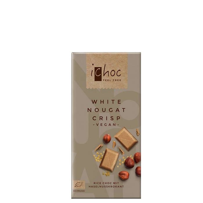 iChoc White Nougat Crisp, 80 g