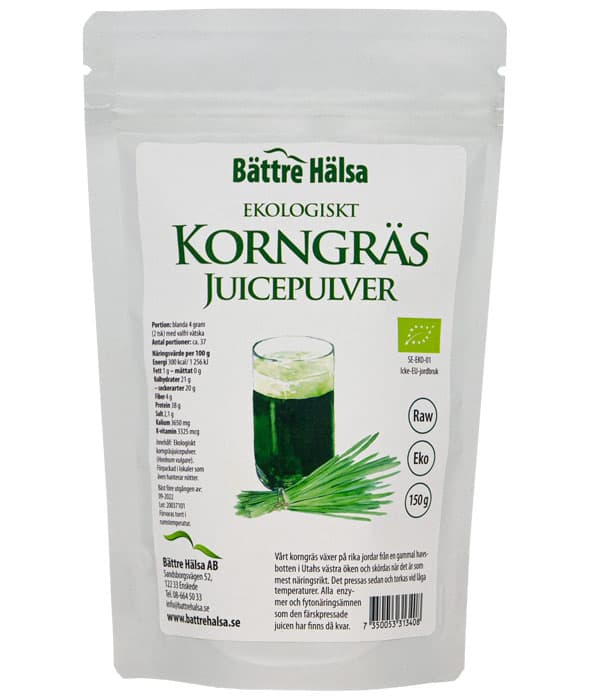 Korngräsjuicepulver EKO, 150 g