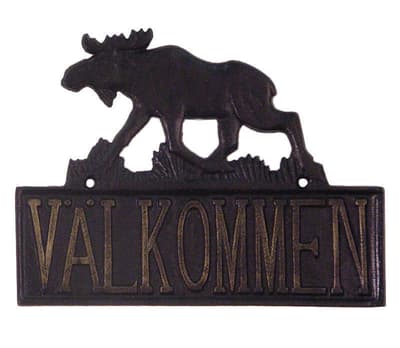 Välkommenskylt med älgmotiv 4-pack