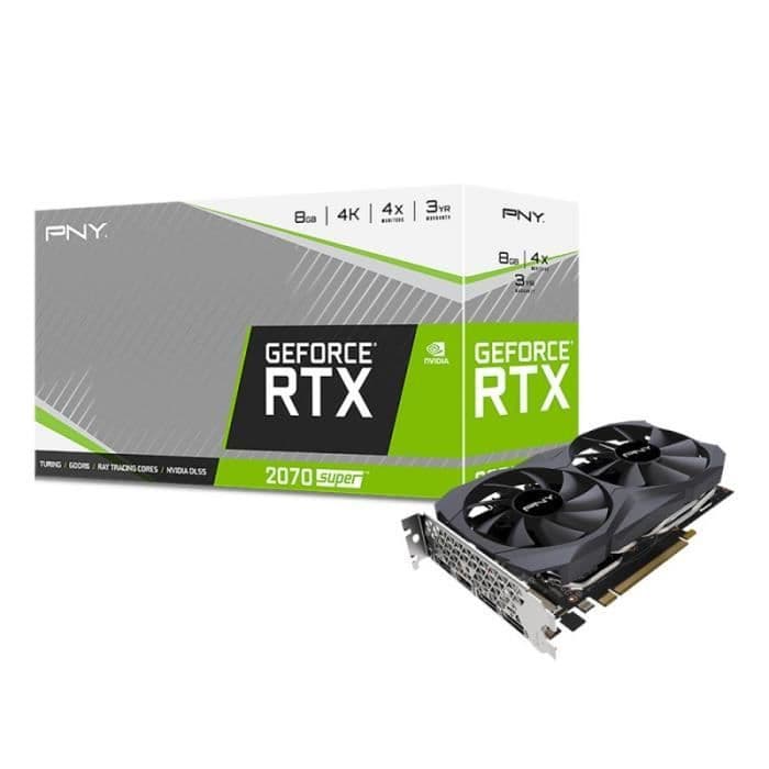 PNY GeForce RTX 2070 SUPER 8 Gt -näytönohjain - kaksoispuhallin