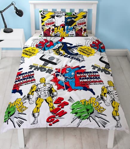 Marvel Avengers Scribble Duvet Cover Bed 135x200 + 48x74cm