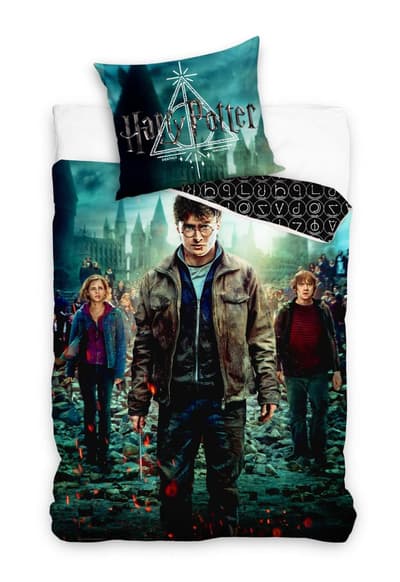 Harry Potter Deathly Hallows Duvet Cover Bed 140x200 + 70x80cm
