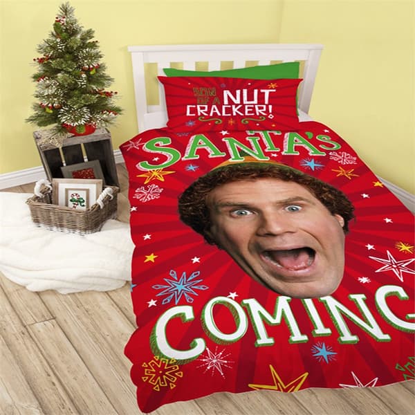 Elf Santas Coming Christmas Reversible Duvet Set