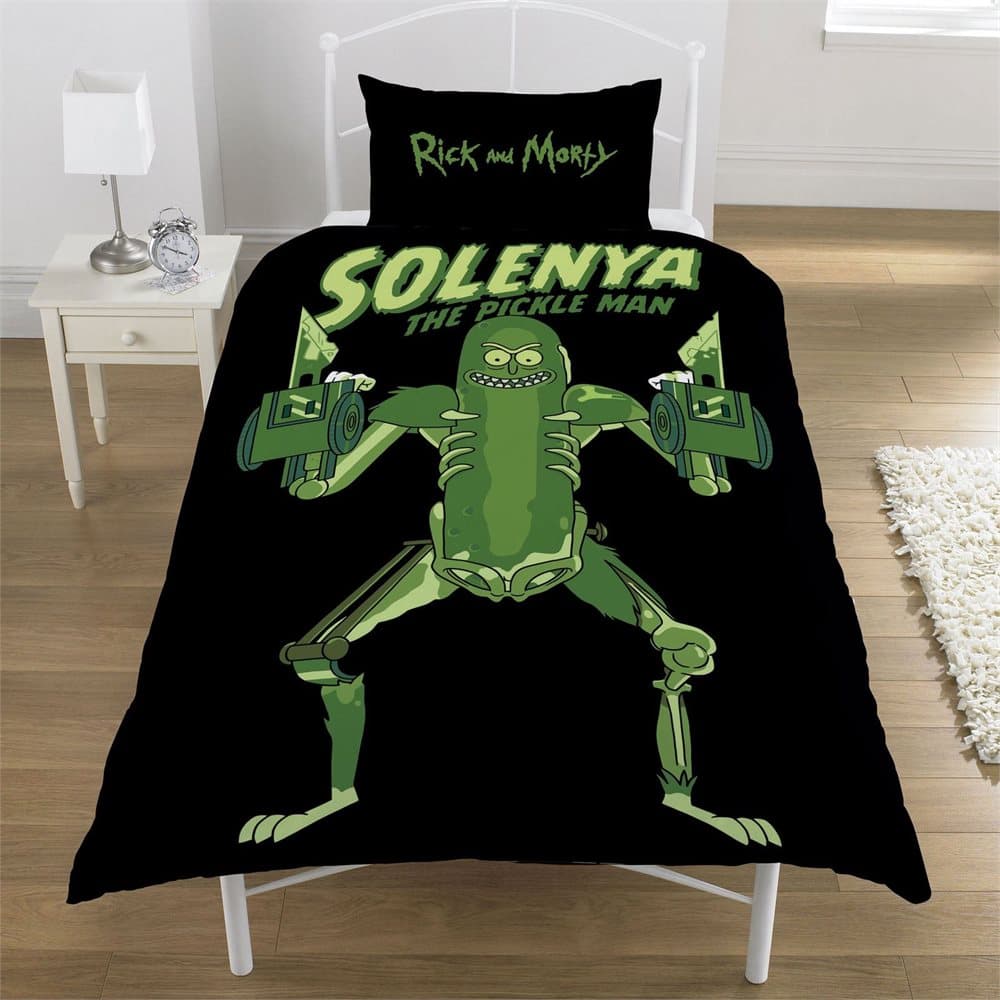 Rick And Morty Pickle Rick Rat Suit Reversible Single Duvet Set