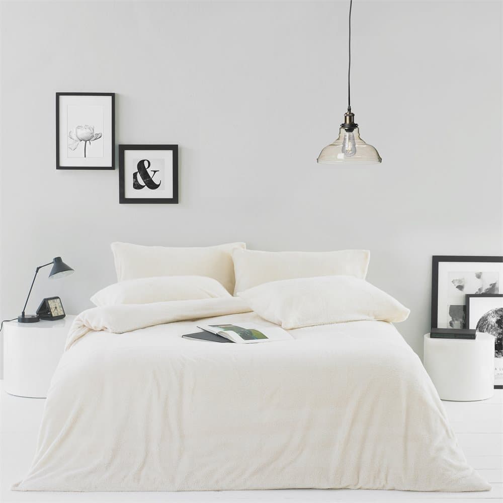 Furn Sherpa Fleece Fabric Duvet Cover Set