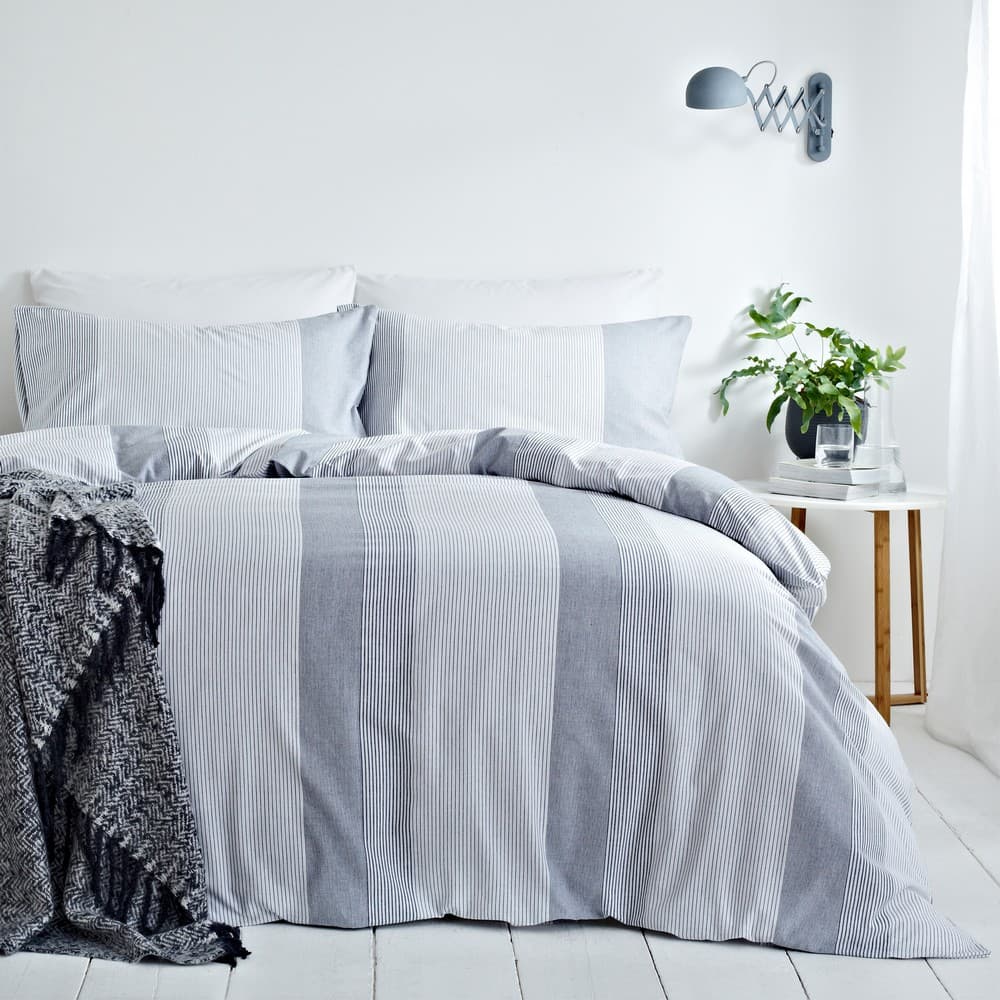The Linen Yard Signature Stripe Duvet Cover Set