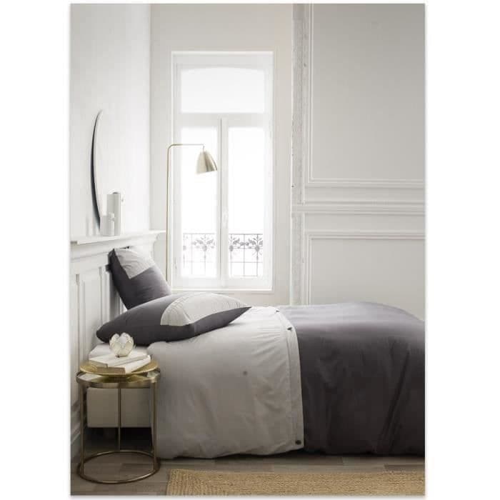 I DAG Apoline dynesæt - 100% bomulds Percale - 220 x 240 cm - Gunmetalgrå