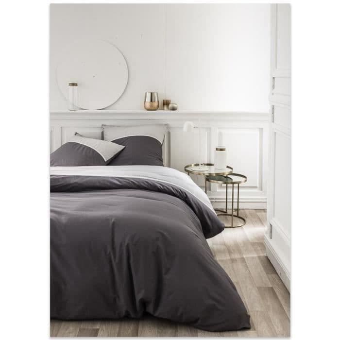 I DAG Gabin dyne sæt - 100% bomuld percale - 220 x 240 cm - Gunmetal grå