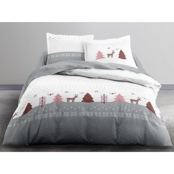 TÄNÄÄN LEA-pussilakana flanelli puuvillaa 240x260cm - 1 pussilakana ja 2 tyynyliinaa