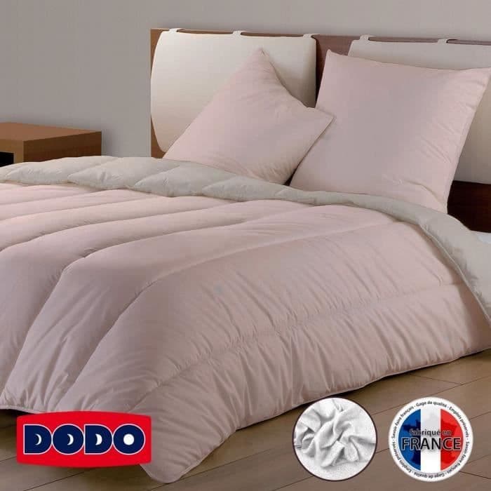 DODO Comfort vatteret fleece - 220 x 240 cm - lyserød og beige