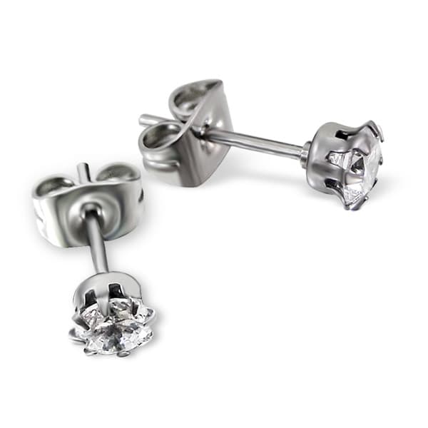 Absolut4u Örhängen kristall 4 mm 2 par