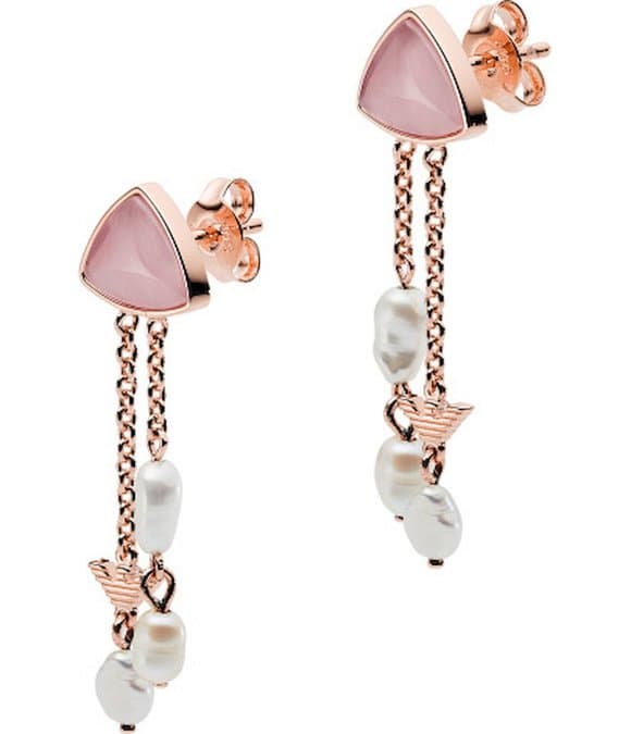 EMPORIO ARMANI Ladies EG3445221 earrings, ear jewellery whitely, pink gold