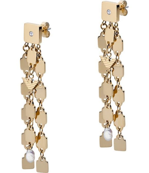 EMPORIO ARMANI Ladies EGS2702710 earrings, ear jewellery gold, whitely