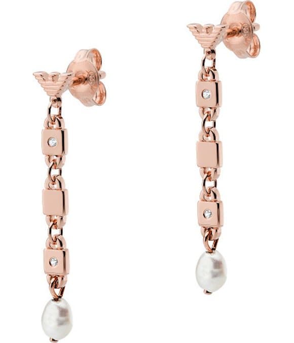 EMPORIO ARMANI Ladies EG3449221 earrings, ear jewellery whitely, pink gold