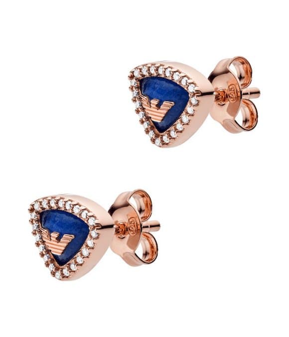 EMPORIO ARMANI Ladies EG3444221 earrings, ear jewellery pink gold, blue
