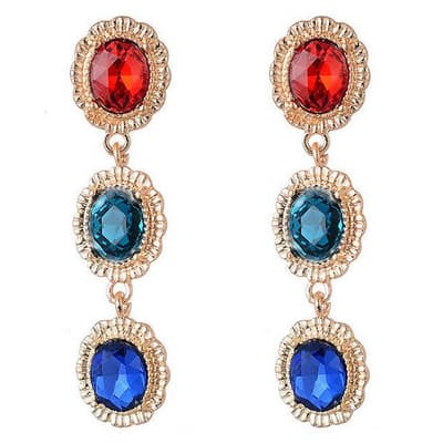 Sparkle Womens/Ladies Gem Drop Earrings
