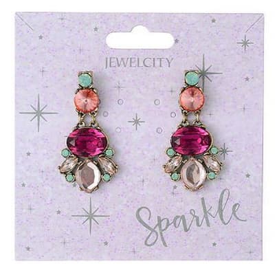 Sparkle Womens/Ladies Chunky Dangly Earrings