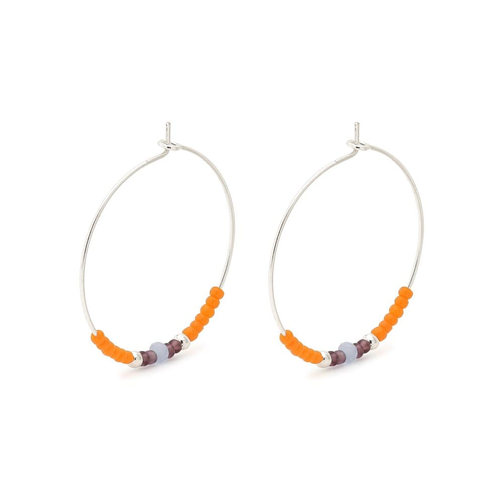 Pilgrim Øredobber, Janis, Silver Plated, Orange
