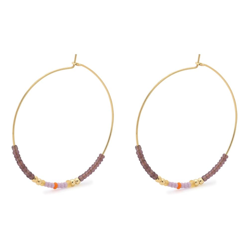 Pilgrim Øredobber, Janis, Gold Plated, Purple