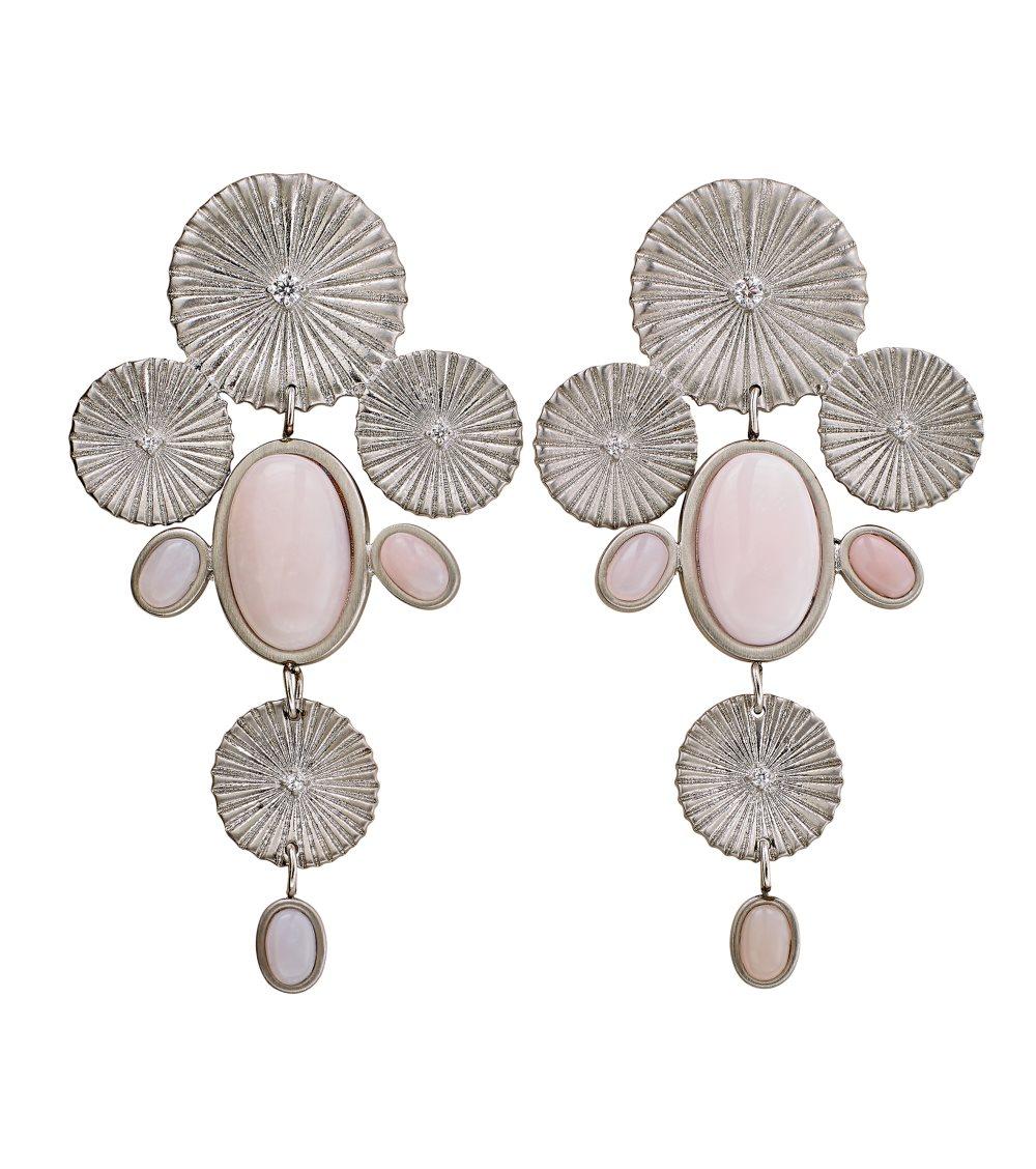 Edblad Crinkle Opal Maxi Earrings Matt Steel