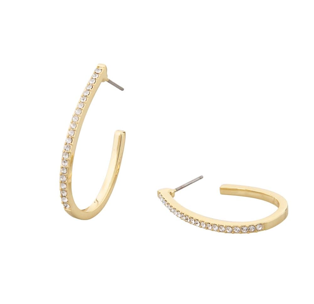 SNÖ of Sweden Corinne big oval ear g/clear