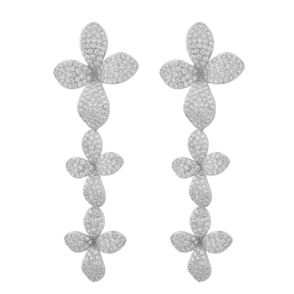 Fiona long pendant ear s/clear