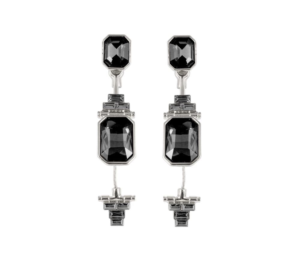 Ioaku Legacy Earrings Alloy Silver/Smoke